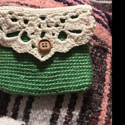 CROCHET PATTERN Button Pouch Crochet Purse Button Bag Easy Crochet