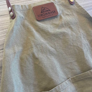 Personalized Full Gray Canvas Apron With Adjustable Straps for ...