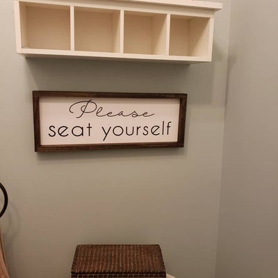 Horizontal Bathroom Collection Bathroom Wall Decor Flush It Fart Zone ...