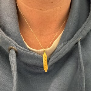 Customer photo, Cartouche Necklace