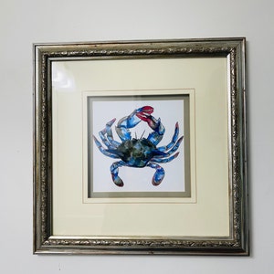 HippieHoppy による青いカニの水彩画アートプリント - Etsy 日本