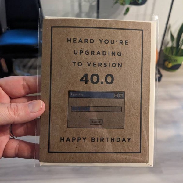 Birthday Card for Husbands - Heard You Re Upgrading to Version 40.0 ...