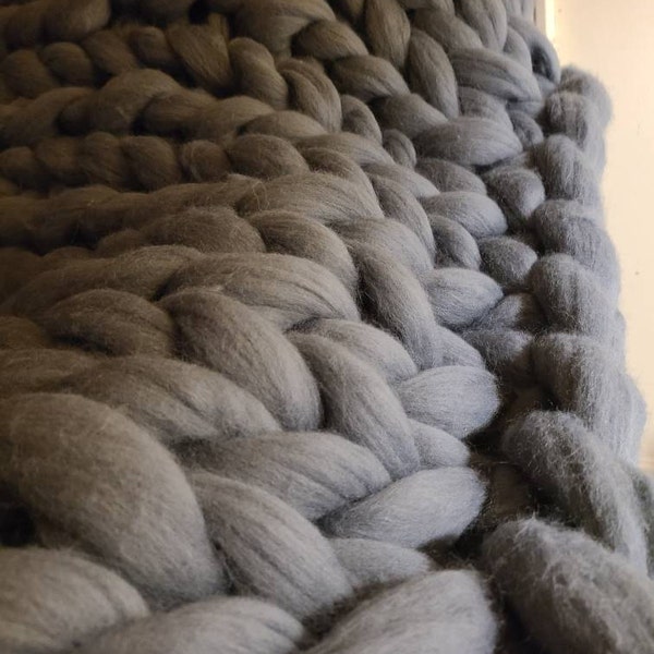 Chunky Merino Wool Yarn: Super Bulky Roving for Hand Knitting - Etsy