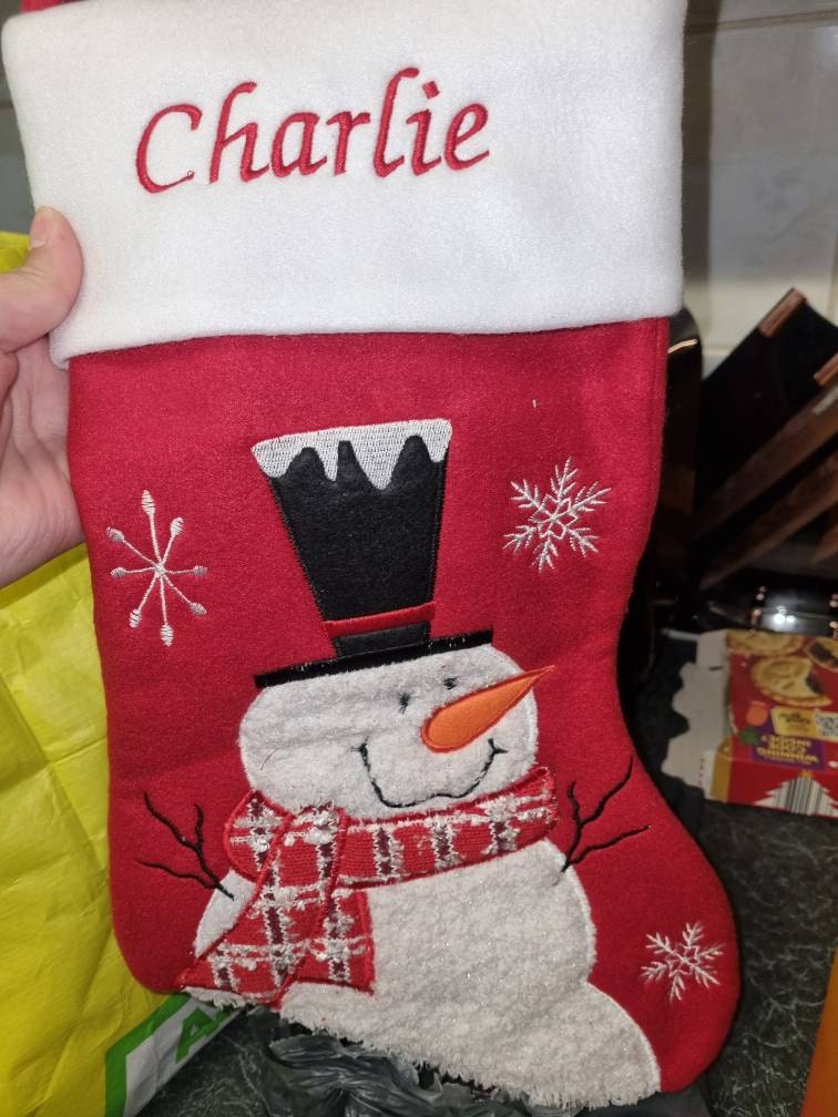 Luxury Deluxe Personalised Embroidered Christmas Fluffy Santa / Snowman / Penguin / Reindeer