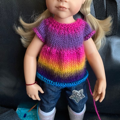 Knitting Pattern for Two Dresses for 18-inch Dolls Like Big Bailey ...