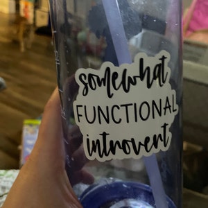 Somewhat Functional Introvert Sticker, Introvert Decal, Sarcastic ...