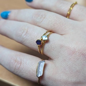 Customer photo from Hayley, Raw Crystal Ring Mystery Box! 3 Ring Set