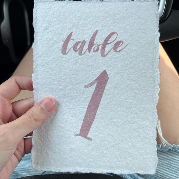 Thin Place Cards With Table Numbers, Calligraphy Placecards Wedding ...