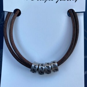 boss gift Christmas leather bracelet dad gift 2-8 name Father\u2019s Day Gift anniversary gift family name bracelet grandpa present