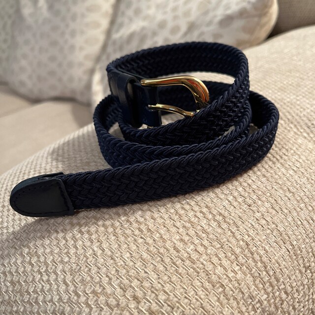 25mm Navy Blue Ladies Elasticated Stretch Belt With Gold Buckle | Available  in 10 Colours and 5 Sizes - Etsy