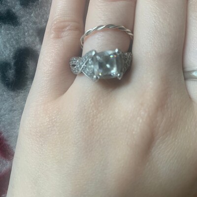 Silver Twist Ring Relaxed Rope Infinity Loose Twisted Skinny Wedding ...