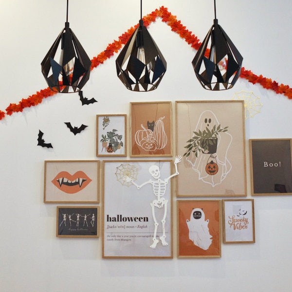 Halloween Art Mega Bundle Set, Set of 12, Halloween Gallery Wall ...
