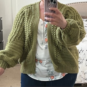 Crochet Pattern / Easy Cardigan Made From Hexagons / Crochet Sweater ...