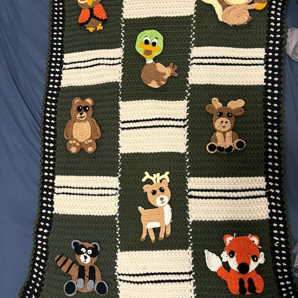 Woodland Animals Applique Pack- Crochet Pattern Only- Forest Animals ...