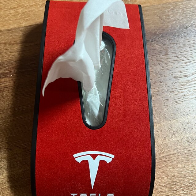 Car Tissue Box Towel Sets for Tesla Logo Model 3 S X Roadster Auto