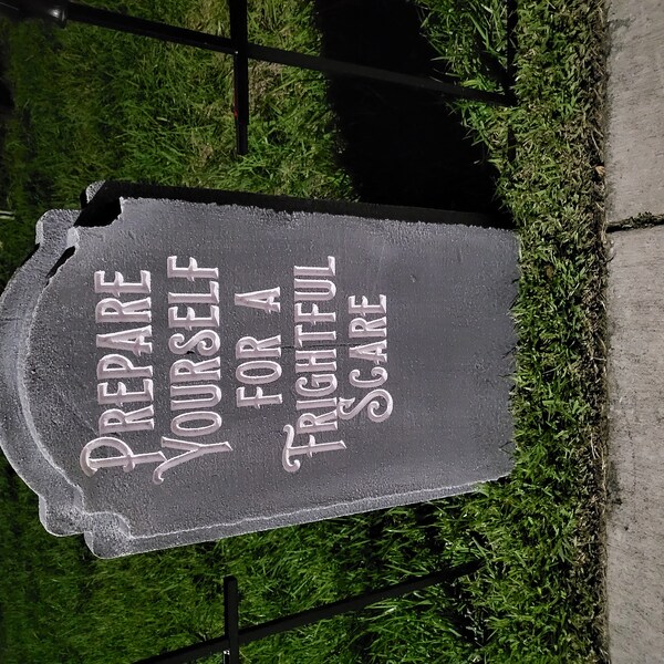 Halloween Fun Custom Tombstone / Gravestone KRYSTAL BALL. LED ...