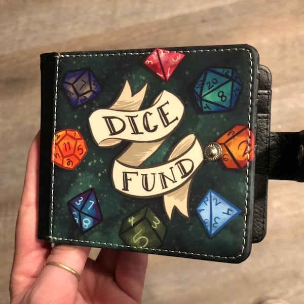 Dice Fund Wallet With Side Clasp and ID Window | Dnd Dungeons and ...