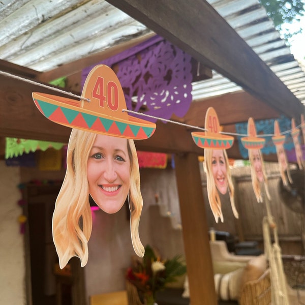 Personalized Fiesta Party Banner With Face, Mexican Fiesta Birthday ...