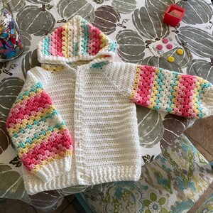 Granny Splash Hoodie Crochet Pattern Sizes Preemie to 10 Years - Etsy UK