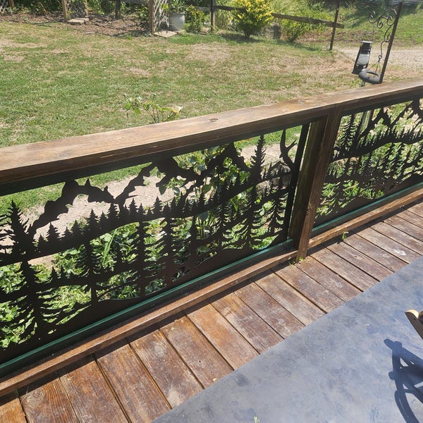 Decorative Rustic Railings, Metal Panel Insert, Staircase Railings ...