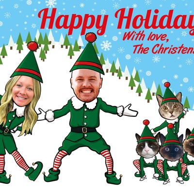 Personalized Family Christmas Card Funny Photo Christmas Card - Etsy