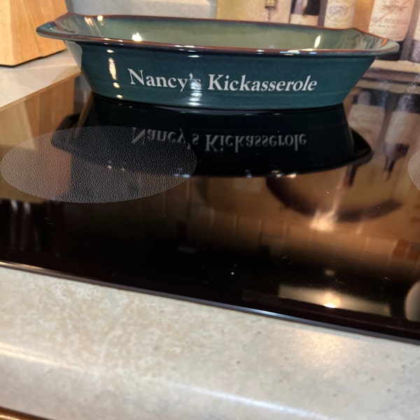 Personalized Ceramic Casserole Baking Dish - Stoneware Serving Dish ...
