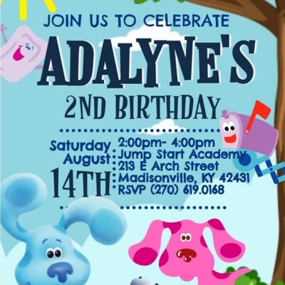 Blues Clues Invitation, Blues Clues Birthday Invitation, Blues Clues ...