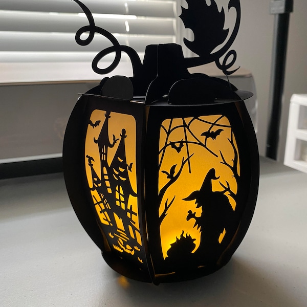 Pack 3 Pumpkin Lanterns SVG for Cricut Projects Diy Halloween Jack O ...