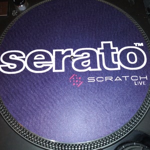 Technics Mirror Purple/White On Black DJ Slipmat – 12" Turntable Record Player, DJ Industries