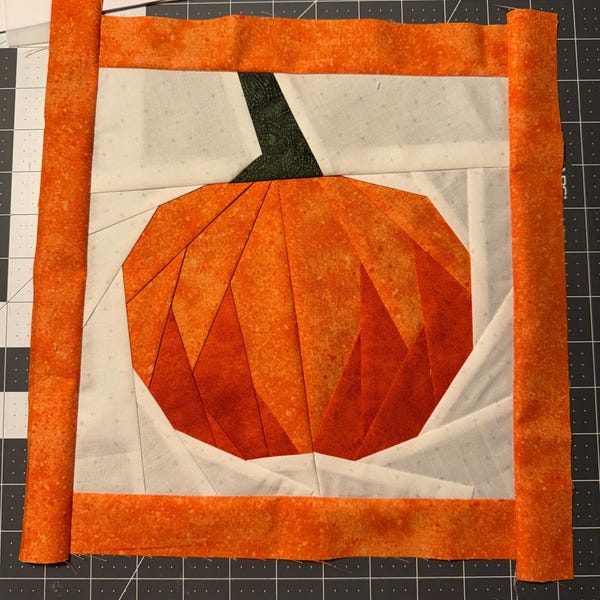 Pumpkin Paper Pieced Autumn Quilt Block Pattern - Etsy
