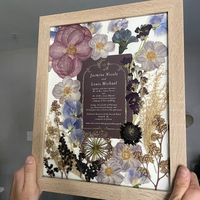Custom Pressed Flower Frame Wedding Flowers or Other Event Flowers - Etsy