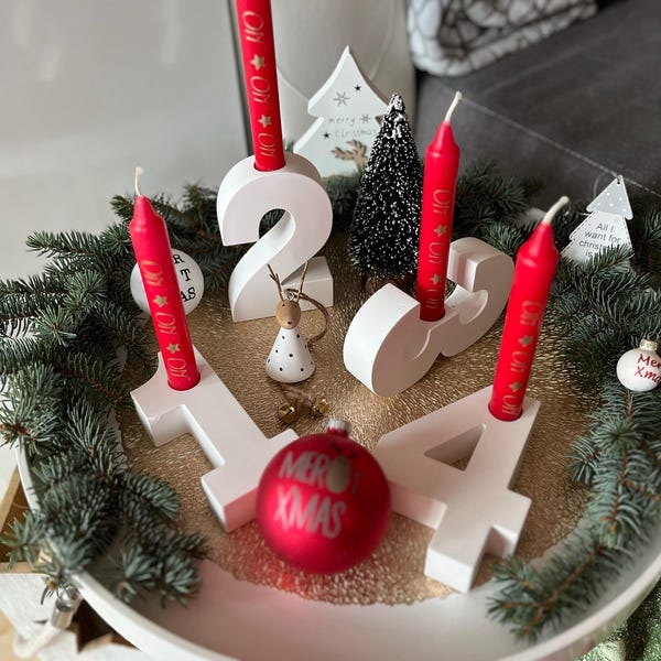 Adventskranz Zahlen 1-4, Adventskranz Zahlen Für K Produktbild-Vorschau 8