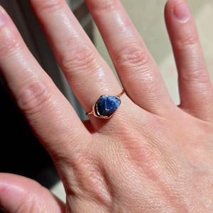 Customer photo from carrieallen481, Raw Sapphire Ring in Yellow Gold