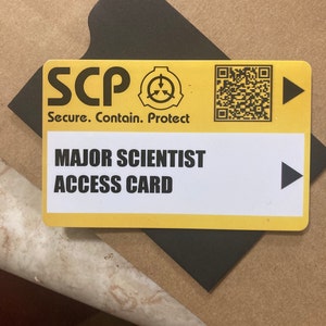 Get Secure Access To The Scp Foundation's Secret Laboratory With Id Cards!  - Temu