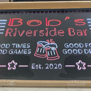 ADVPRO Personalized Your Name Est Year Theme Garage Man Cave Decor Dual Color LED Neon Sign White & Blue 12" X 8.5" St6s32 Pp1 Tm Wb