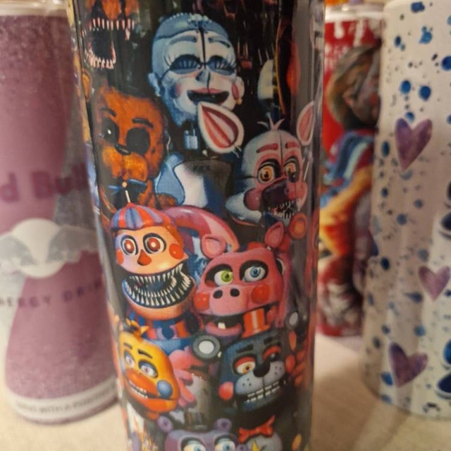 Five Nights At Freddy's 20oz Skinny Tumbler Wrap Png, Five Nights At F –  Drabundlesvg