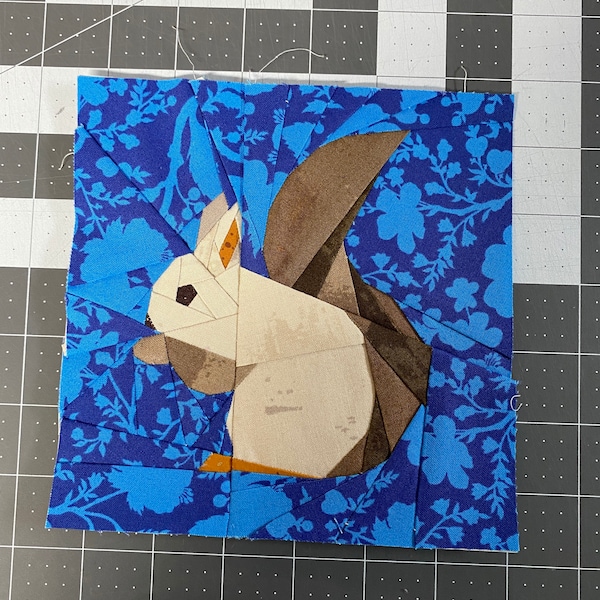 Square Squirrel Pattern Squirrel Quilt Block Pattern, 4 Sizes PDF Instant Download, Foundation ...
