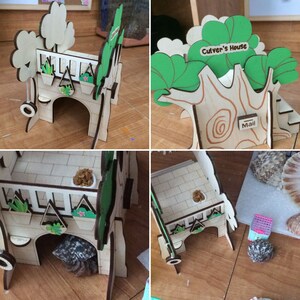 Curated Boho Chic Hamster Cage Decor Gallery View