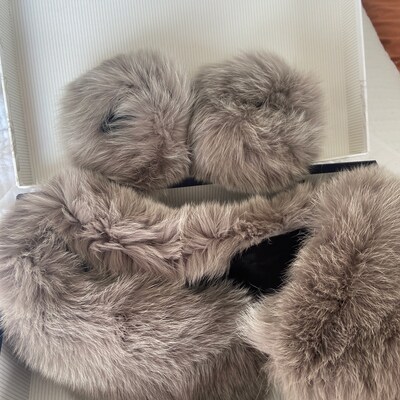 Real Natural Handmade Fox Fur Scarf-collar. Fox Fur Etole . - Etsy