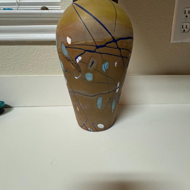 スタイル 21B - 吹きガラスの壷 - 蓋付き花瓶 #298 - Etsy 日本