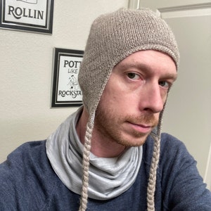 Woolen Cap With Ear Flaps, 100% Alpaca Wool Knitted Men Cap