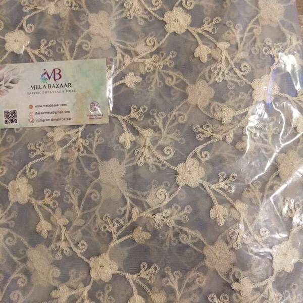 Golden organza dupatta main image 0