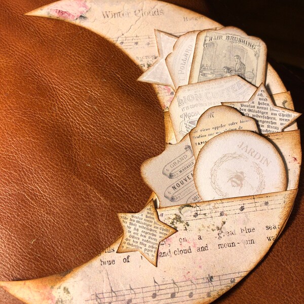 Moon, Pocket, Junk Journal, Insert, Kit, Dream Journal, Tags, Stars ...