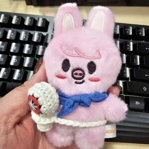 Crochet Stray Kids Lightstick Keychain Plush Doll Clothes Kpop