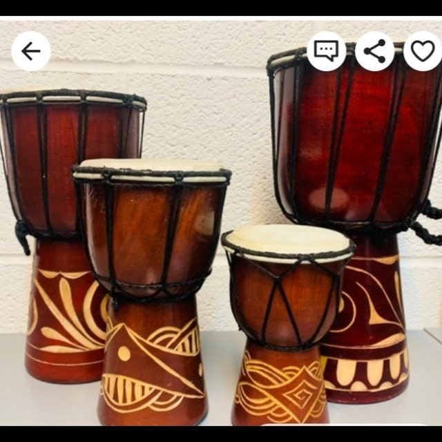 Djembe Drums Various Sizes Instrument Hand Made Fair Trade