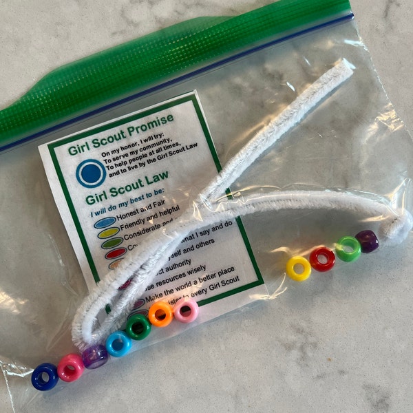 Trifold Brownie Kaper Chart Editable for Troop Leader Meeting Display