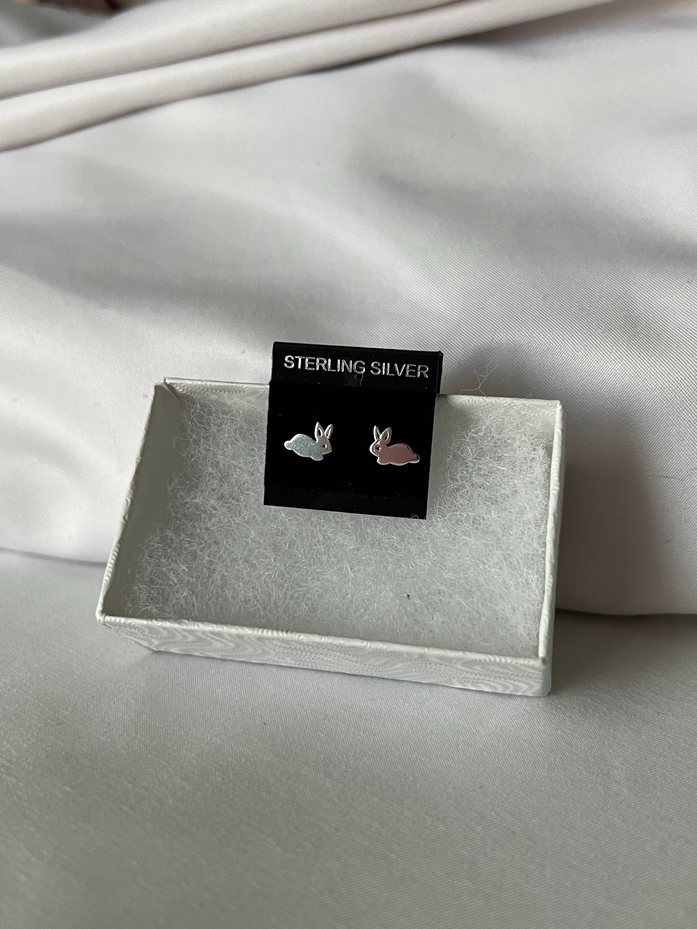 Bunny Stud Earrings Gold Rabbit Stud Earrings,  Easter Gift Tiny Stud Earrings  Animal Stud Earrings Children Earrings Birthday  Pet lover