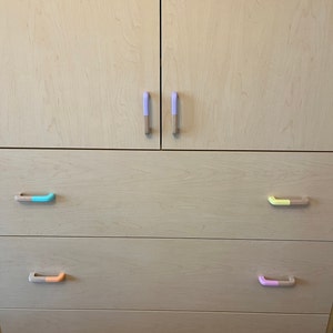 Colorful Kids Room Cabinet Handles, Wooden Cabinet Pulls 2.52 3.75 5 6. ...