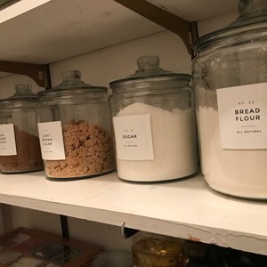 Modern Pantry Labels Customization Available Durable Etsy
