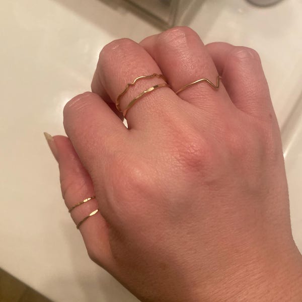Stacking Ring Set, Stackable Ring Set, Stacking Ring, Ring Set, Gift ...